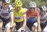 Frank und Andy Schleck w�hrend der dritten Etappe der Tour de France 2009